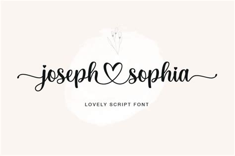 joseph sophia font heart cricut.